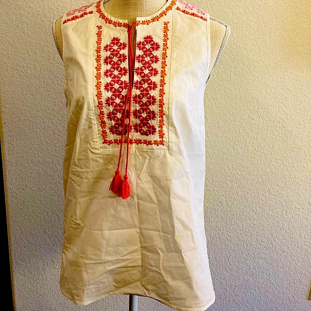 J.Crew White beach tunic
